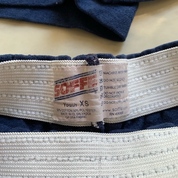 LOT of 3 pair of cotton navy Soffe shorts - Picture 2 of 3